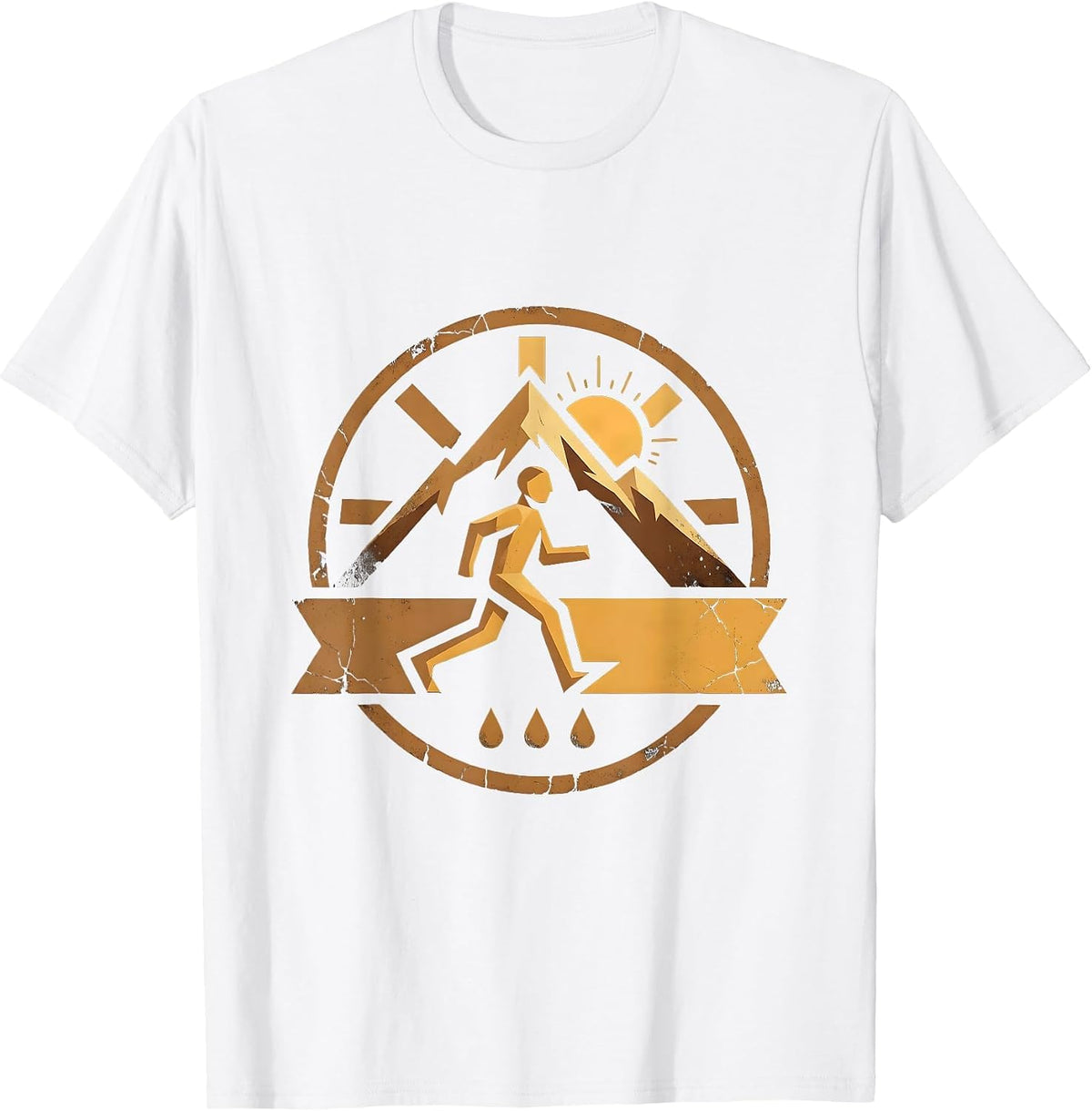 Men's Faith Over Fear Runner Breaking Finish Line T-Shirt - White