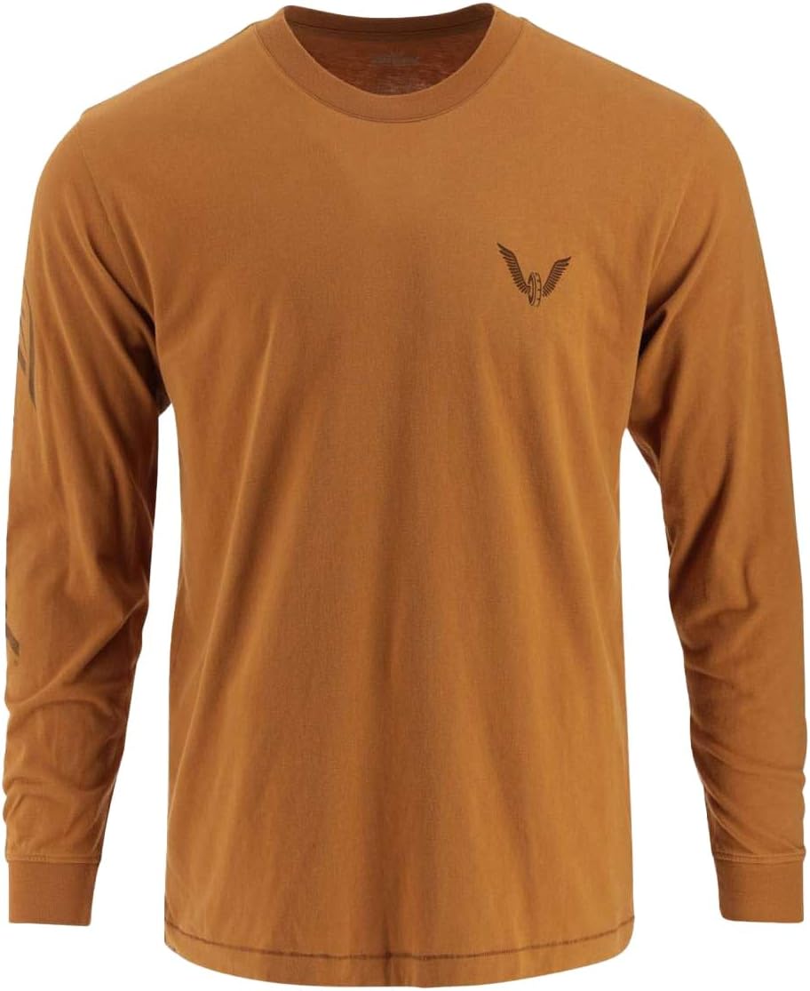 Thorogood Mens Wheel Script Logo Long Sleeve T-Shirt - Golden Brown
