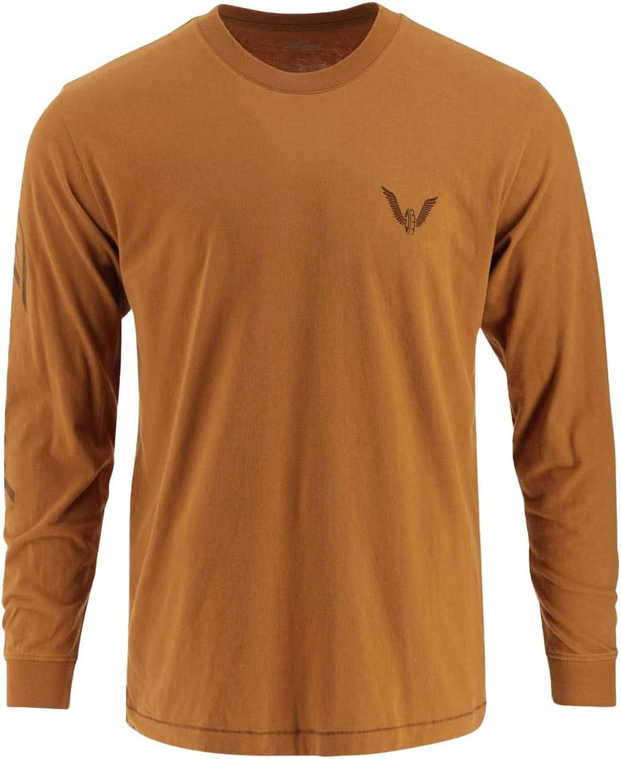 Thorogood Mens Wheel Script Logo Long Sleeve T-Shirt - Golden Brown