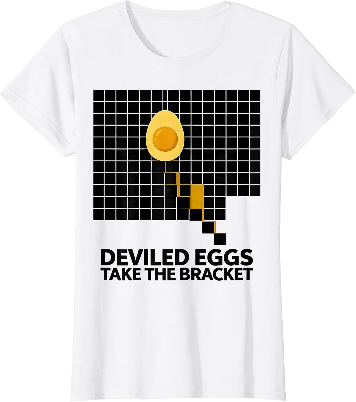 Women's Deviled Eggs Take The Bracket Bootleg 90's Rap Rock Funny T-Shirt - White