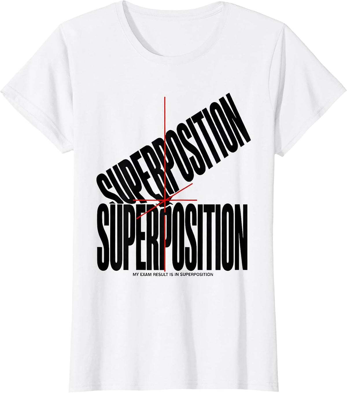 My Exam Result Is In Superposition Funny Quantum Physics T-Shirt - White