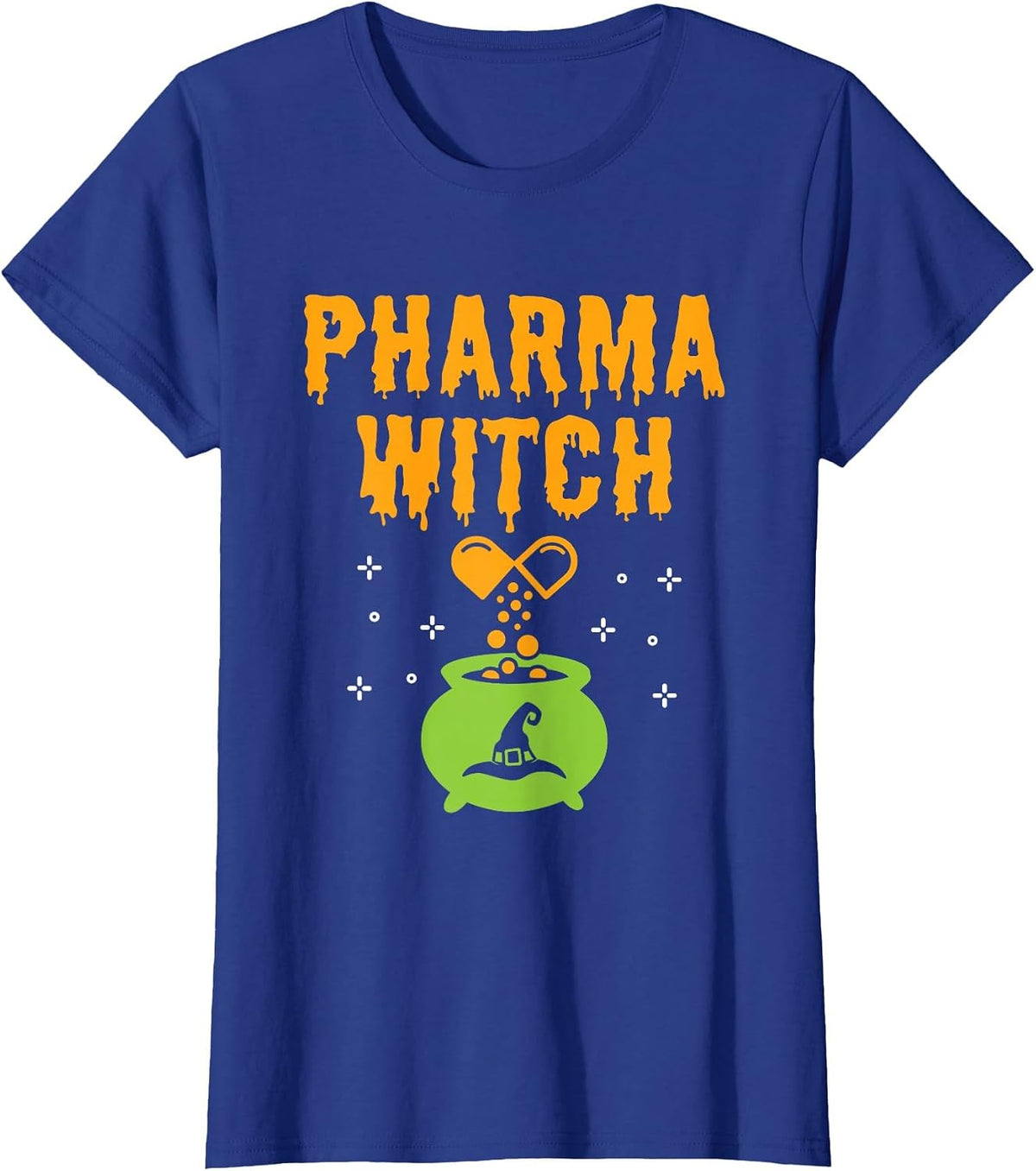 Pharmacist Halloween Women Pharmacy Tech Pharma Witch T-Shirt - Royal Blue