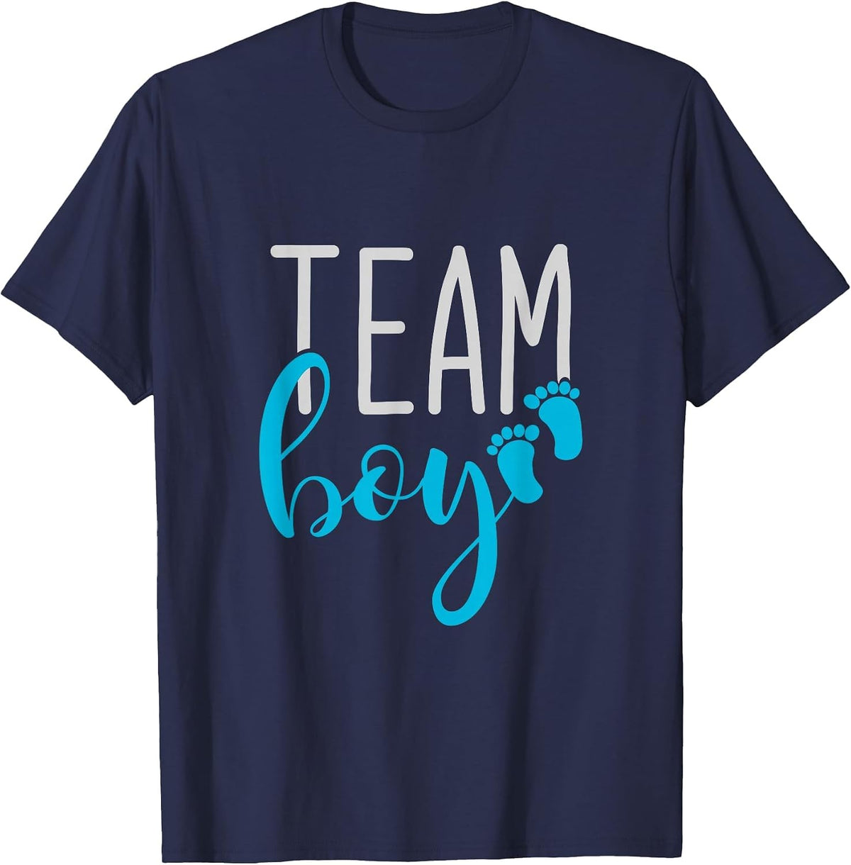 Team Boy Gender Reveal T-Shirt - Navy Blue