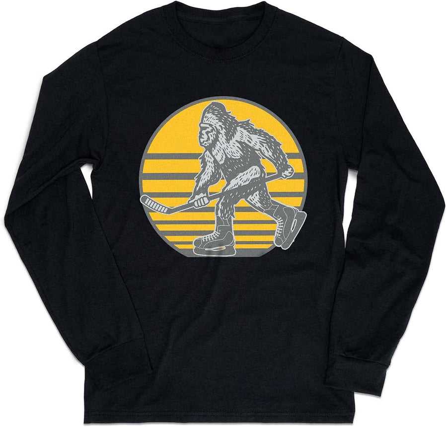 ChalkTalkSPORTS Hockey Long Sleeve Shirt - Big Skate - Youth & Adult - Black