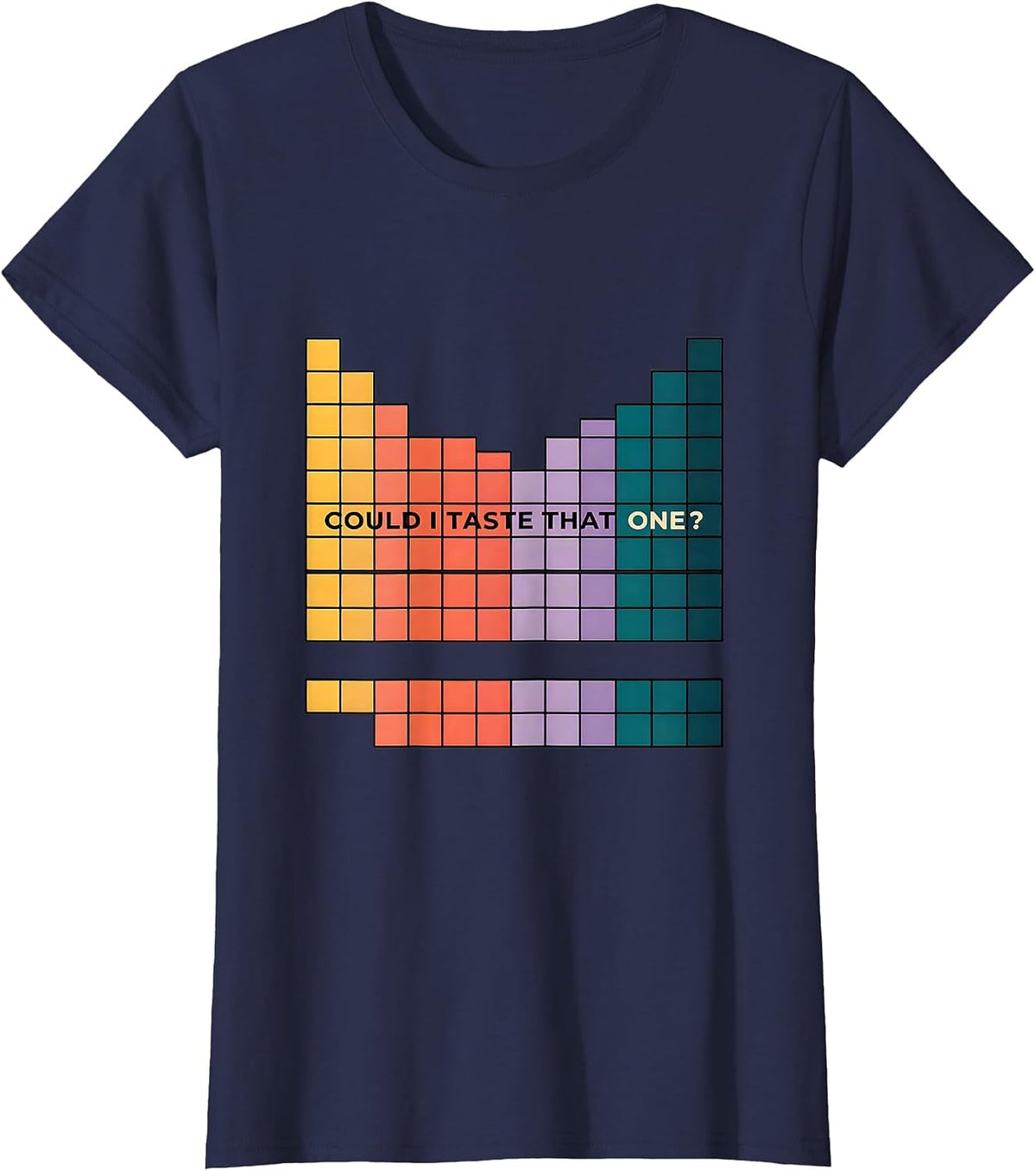 Women's Could I Taste That One Funny Periodic Table Science Teacher T-Shirt - Navy Blue