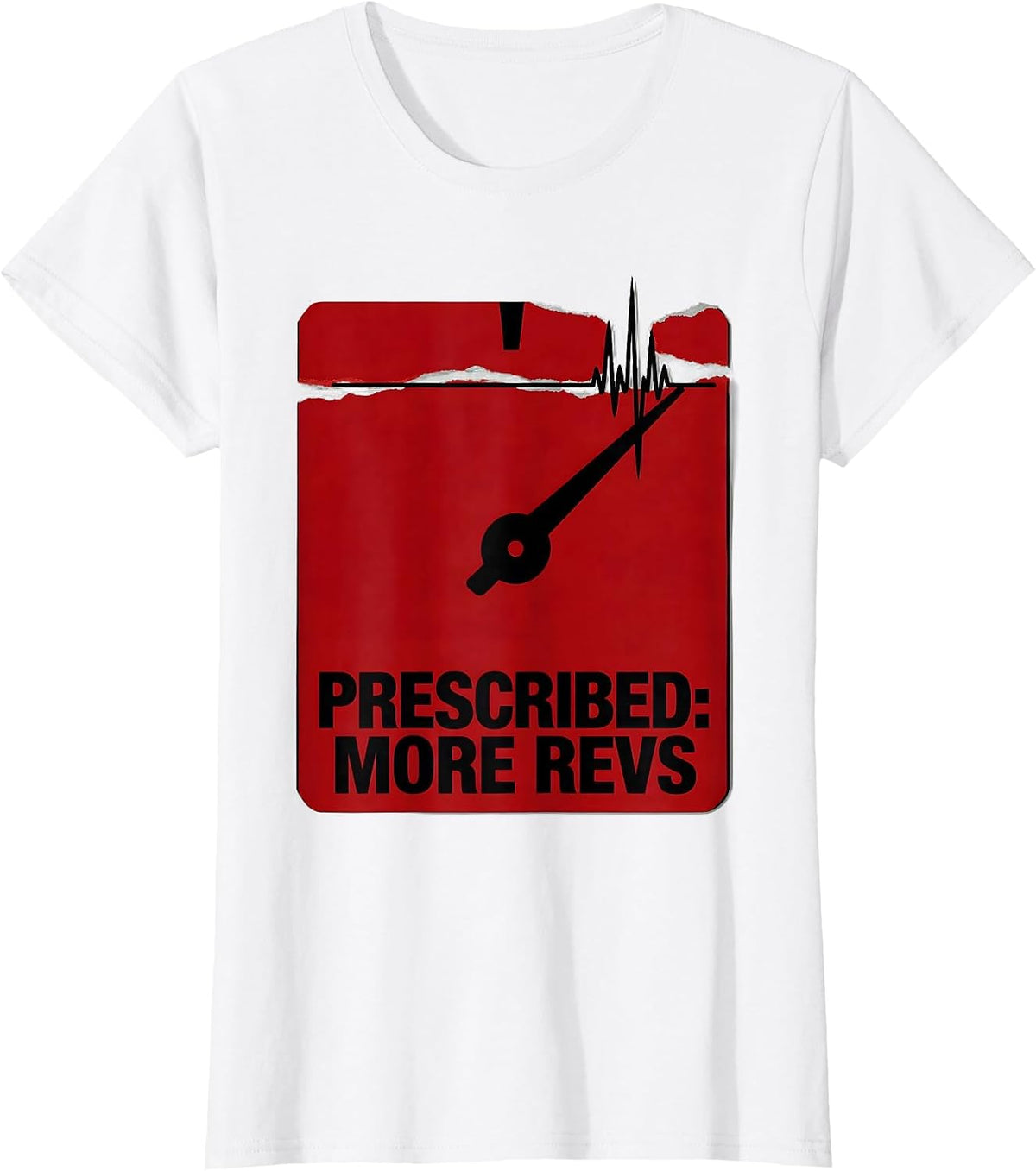 Women's More Revs Funny Car Guy Auto Mechanic Racing Enthusiast T-Shirt - White