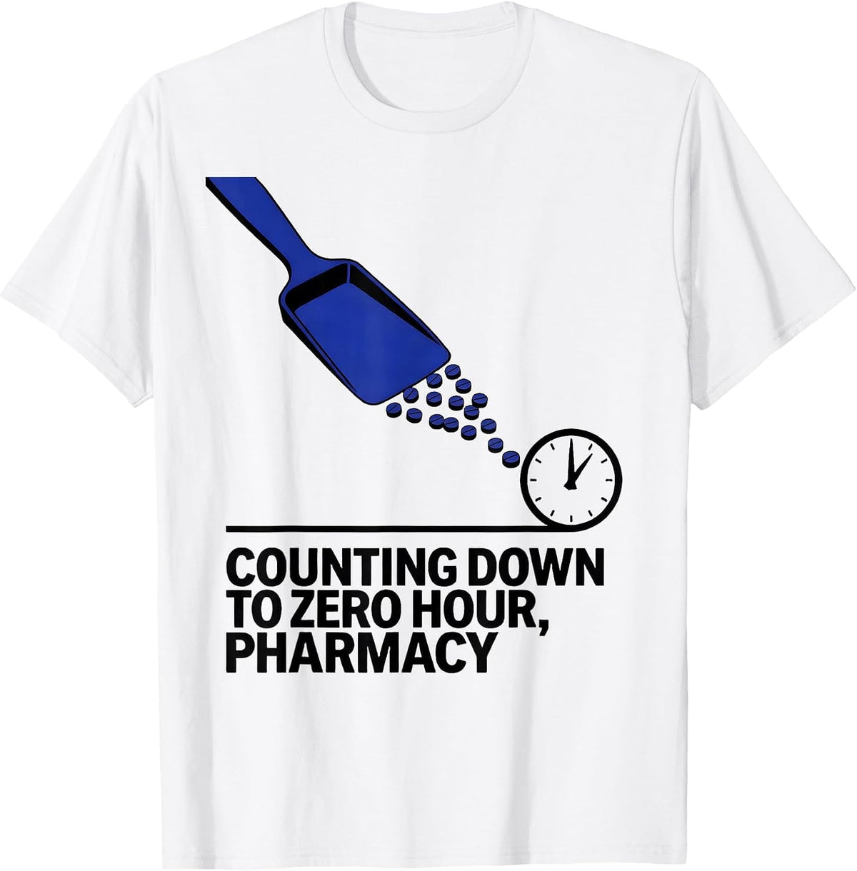 Men's Counting Down To Zero Hour Pharmacy Nurse New Year Shift T-Shirt - White