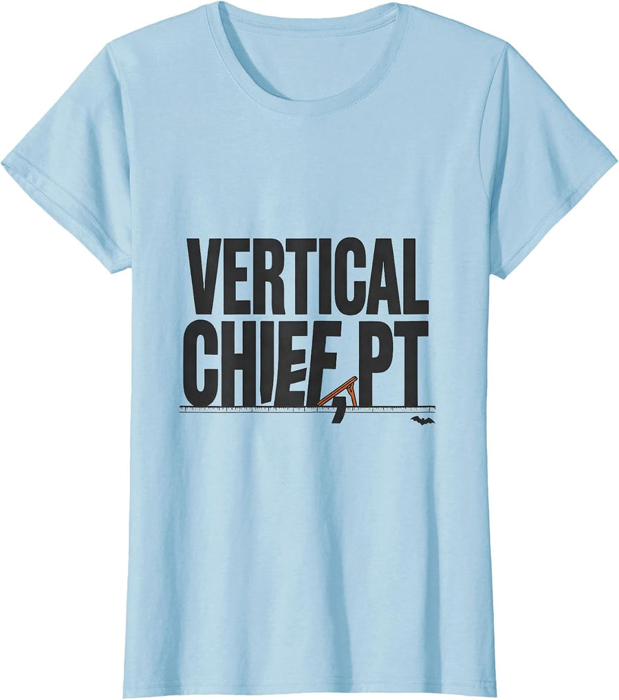 Women's Vertical Chief PT Occupational Therapy Halloween Trick T-Shirt - Baby Blue