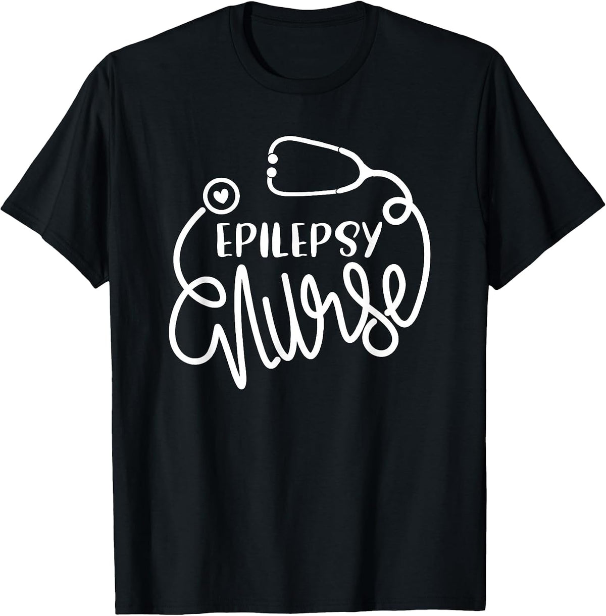 Epilepsy Nurse Cute Seizure Disorder Nursing Department RN T-Shirt - Black