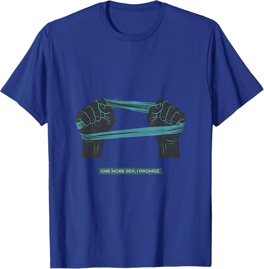 One More Rep I Promise Funny Wellness Worker Humor T-Shirt - Royal Blue