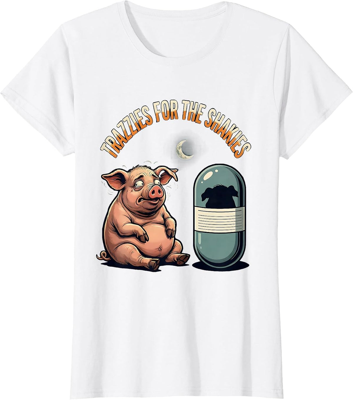 Trazzies For The Shakies Funny Vet Tech Halloween Workplace T-Shirt - White