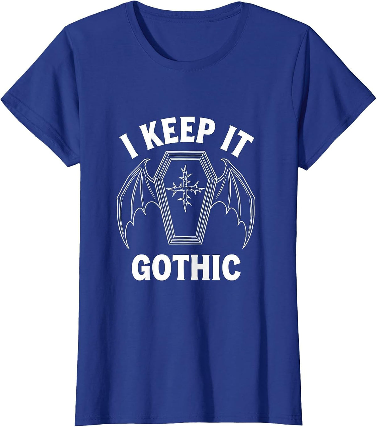 Women's I Keep It Gothic Gothic Emo Alt Y2K Aesthetic T-Shirt - Royal Blue