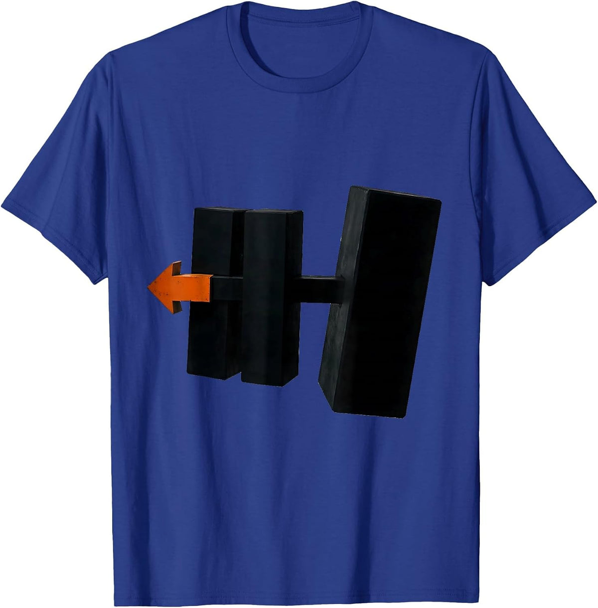 Brutalist Bond Break Chemistry Humor Science Enthusiast T-Shirt - Royal Blue