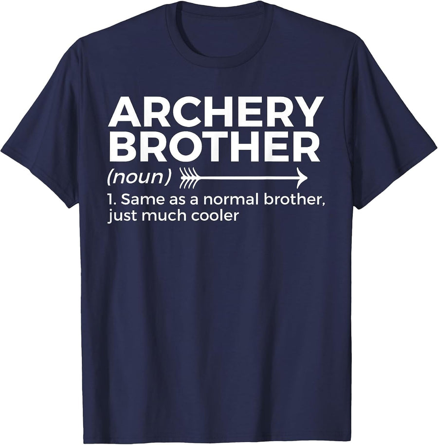 Funny Archery Brother Definition T-Shirt - Navy Blue