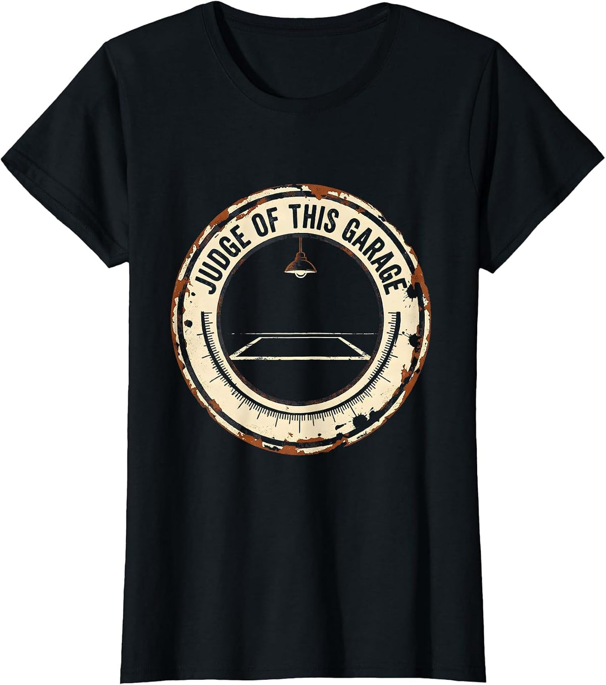 Judge Of This Garage Vintage Mechanic Dad Garage Humor T-Shirt - Black