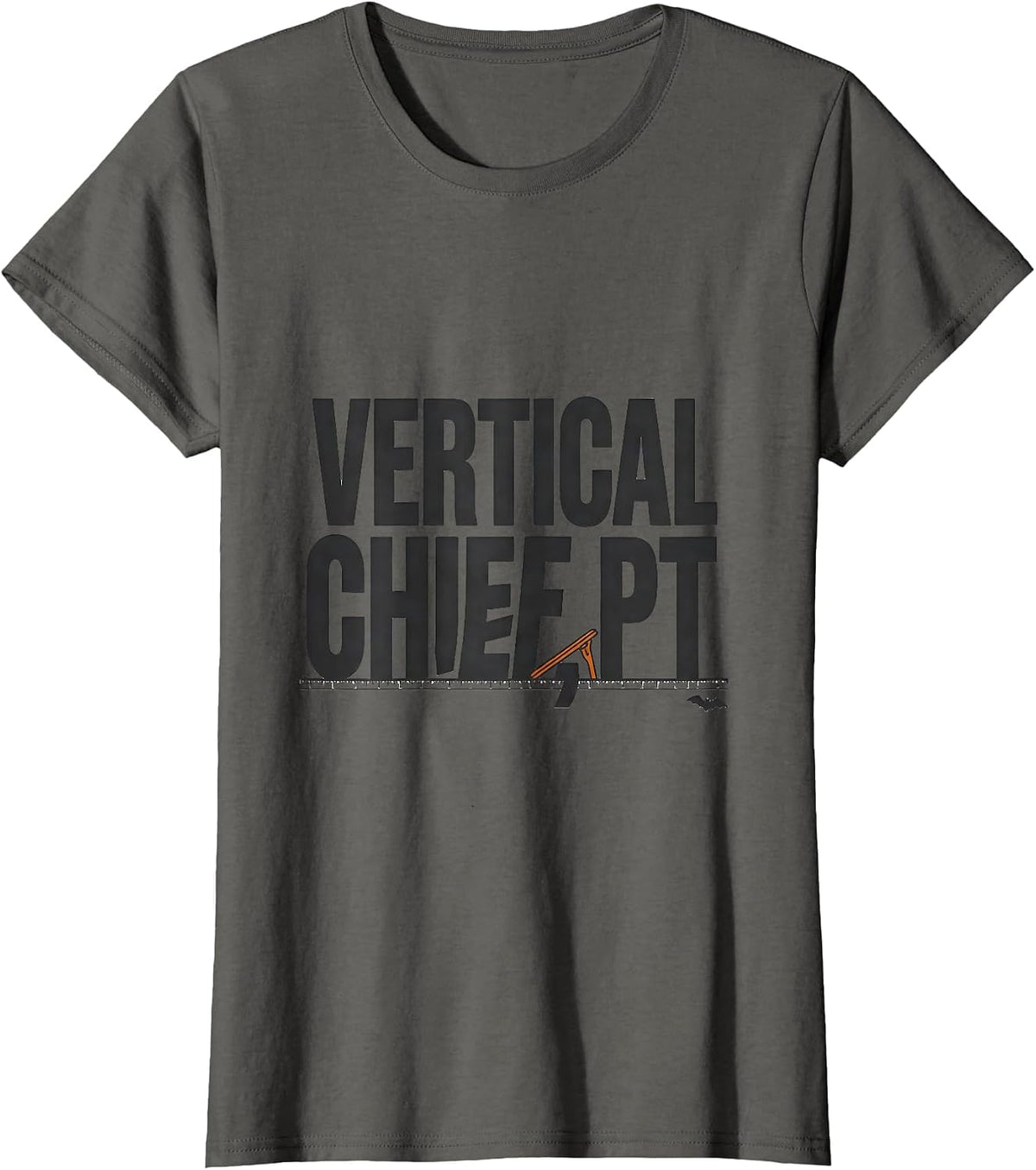 Women's Vertical Chief PT Occupational Therapy Halloween Trick T-Shirt - Asphalt Grey