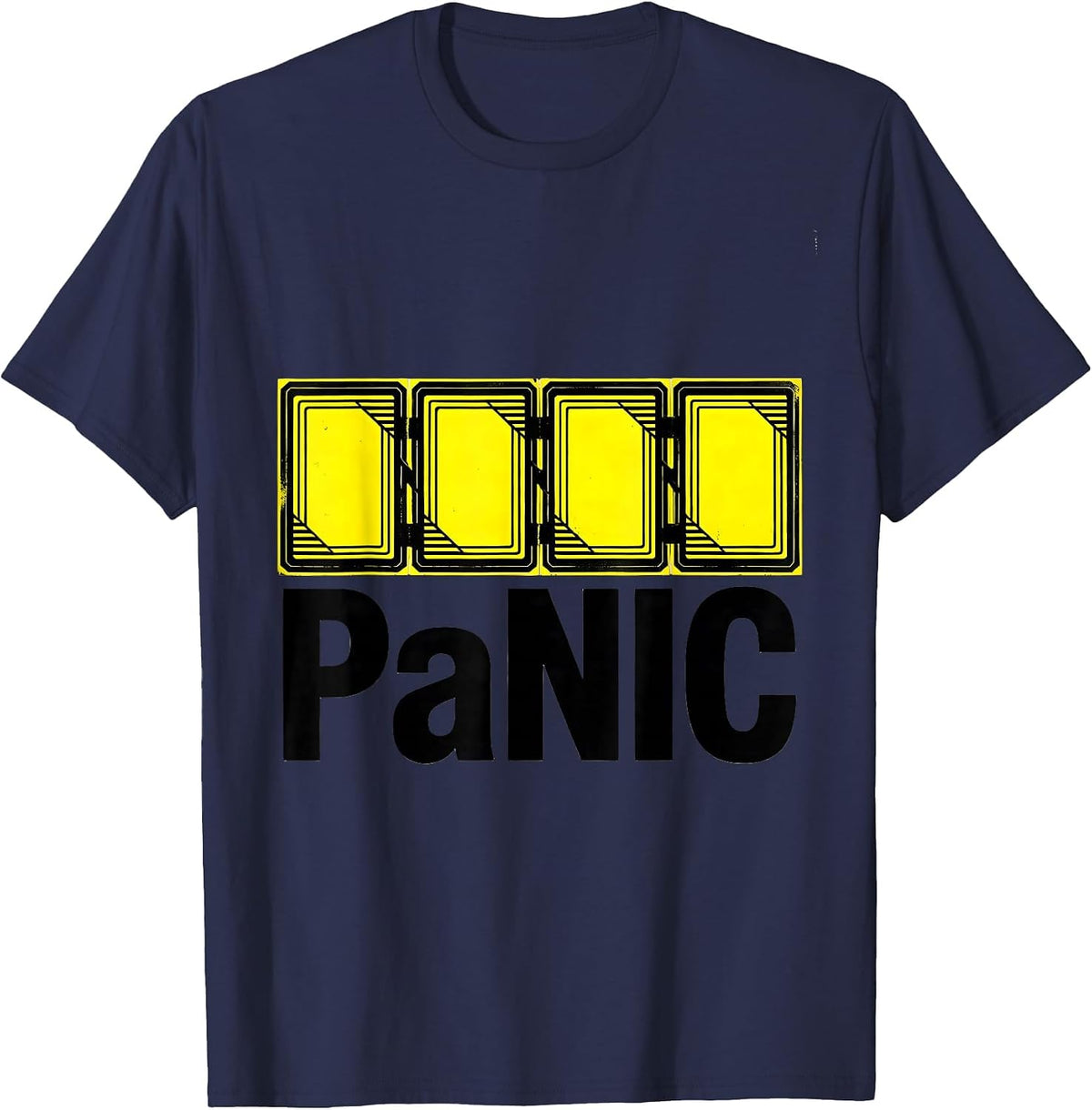 PaNIC Stencil Graphic Chemistry Pun Science Nerd Humor T-Shirt - Navy Blue