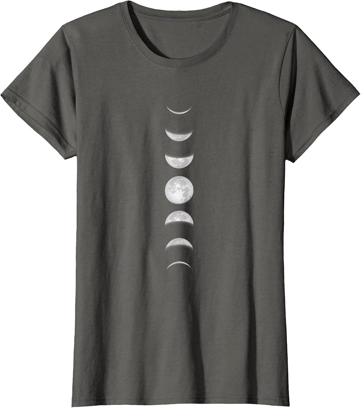 Moon Phases Lunar Gothic Goth Witchy Wicca Grunge Witchcraft T-Shirt - Asphalt Grey