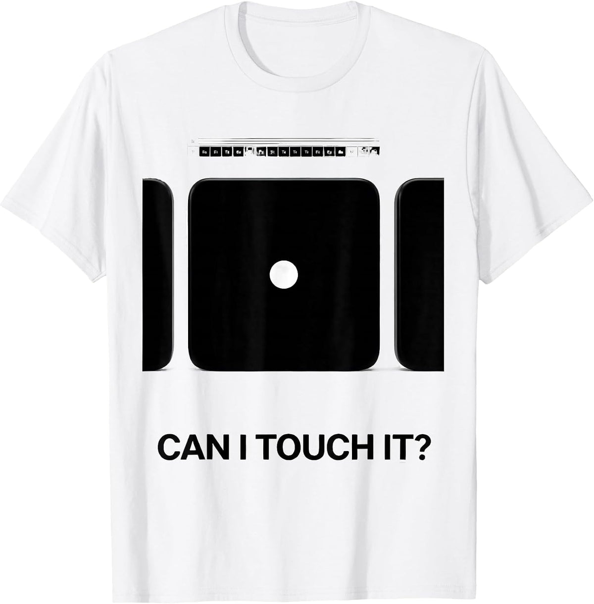 Men's Can I Touch It Funny Periodic Table Science Teacher Humor T-Shirt - White