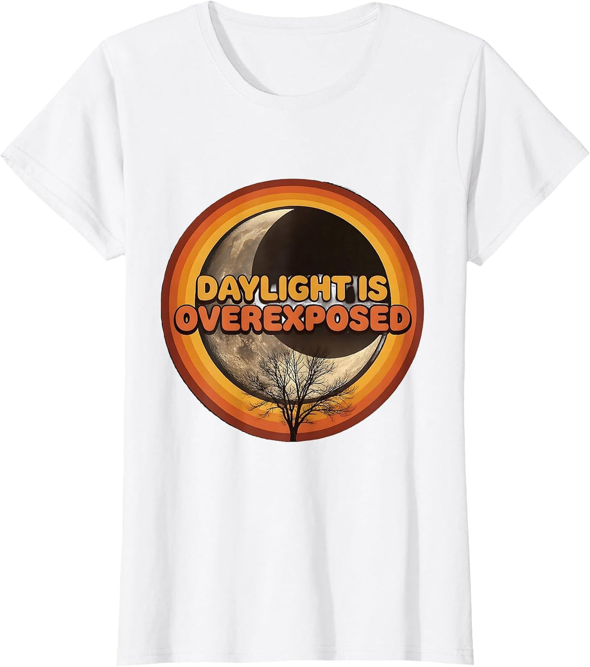 Daylight Is Overexposed Goth Dark Aesthetic Design T-Shirt - White