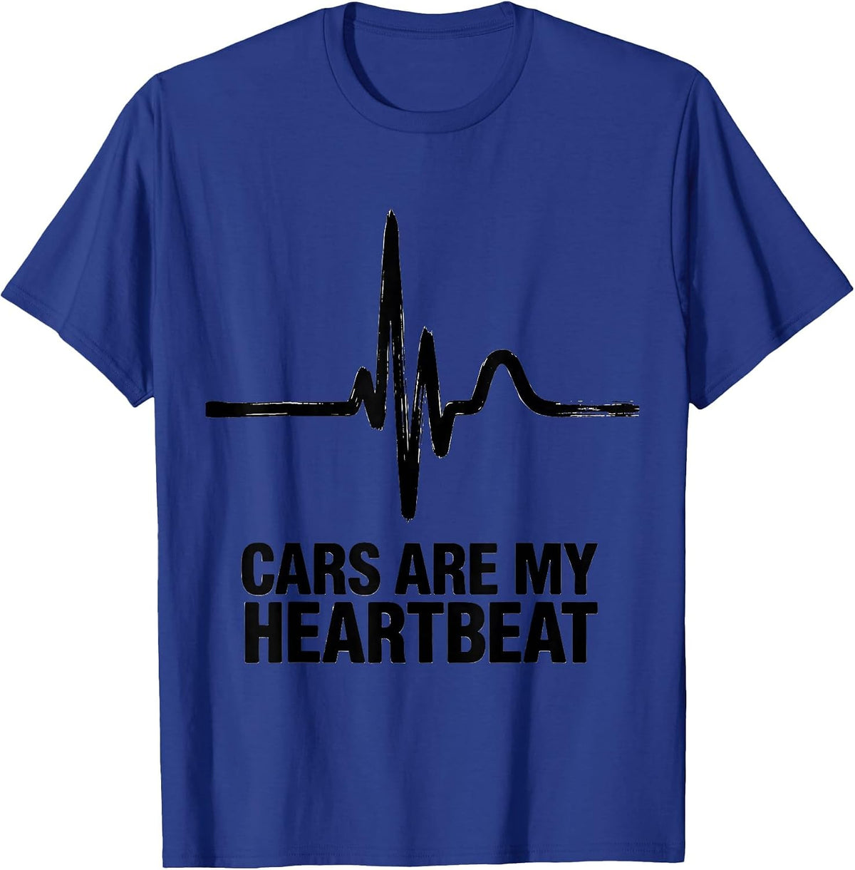 Cars Are My Heartbeat Funny Car Guy Auto Mechanic Racing T-Shirt - Royal Blue