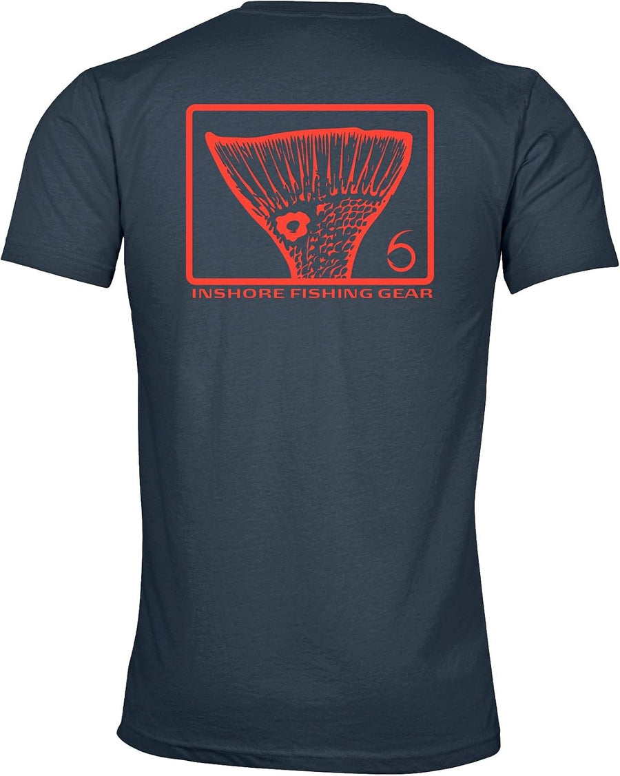 6th Sense Premium Tee – Salty Tail – Athletic Fit T-Shirt for Men – Ultra-Soft Cotton-Poly Blend – Fishing Lifestyle Shirt -