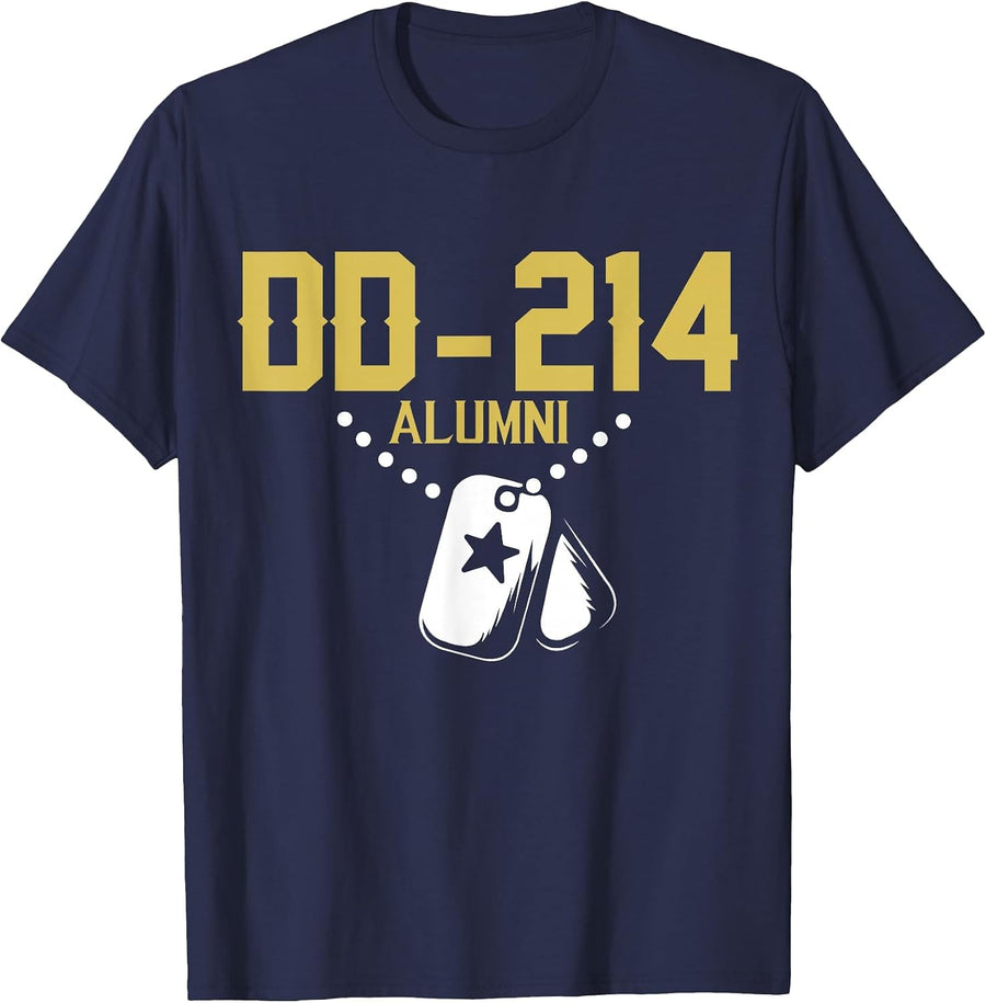 DD-214 US Army Alumni Vintage T-Shirt - Navy Blue