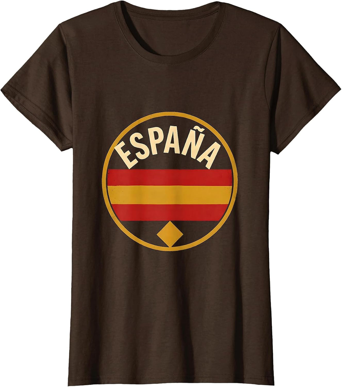 Women's España Patriotic Spanish National Pride Souvenir T-Shirt - Brown