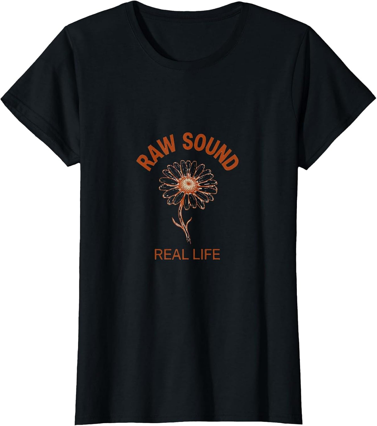 Raw Sound Real Life Grunge Music Design T-Shirt - Black