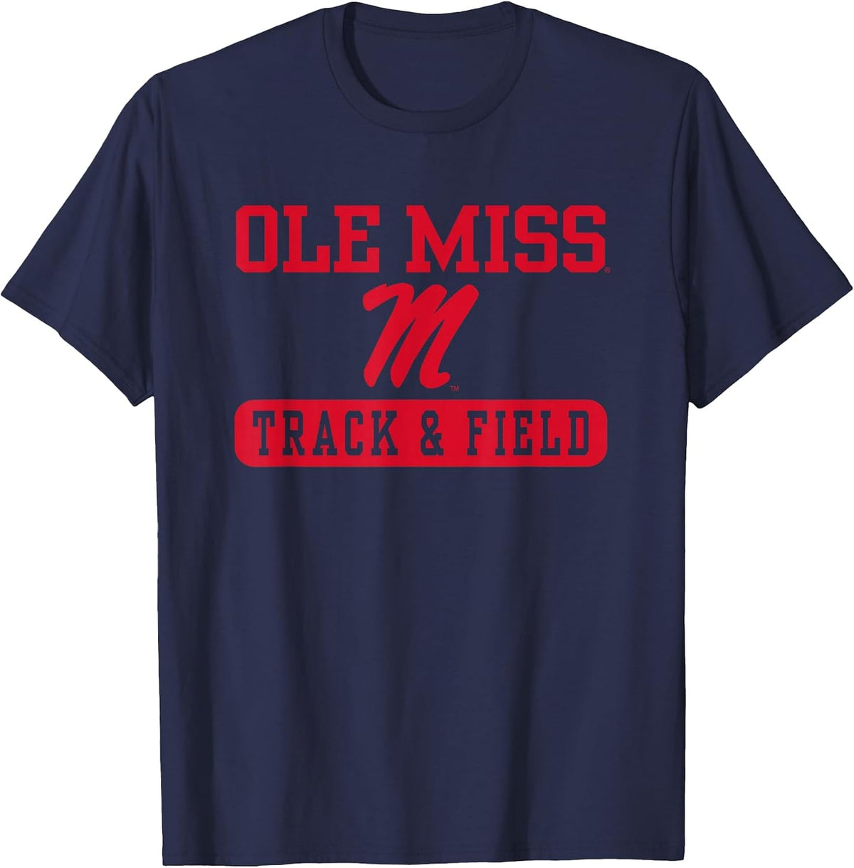 Mississippi Ole Miss Rebels Track & Field Logo T-Shirt - Navy Blue