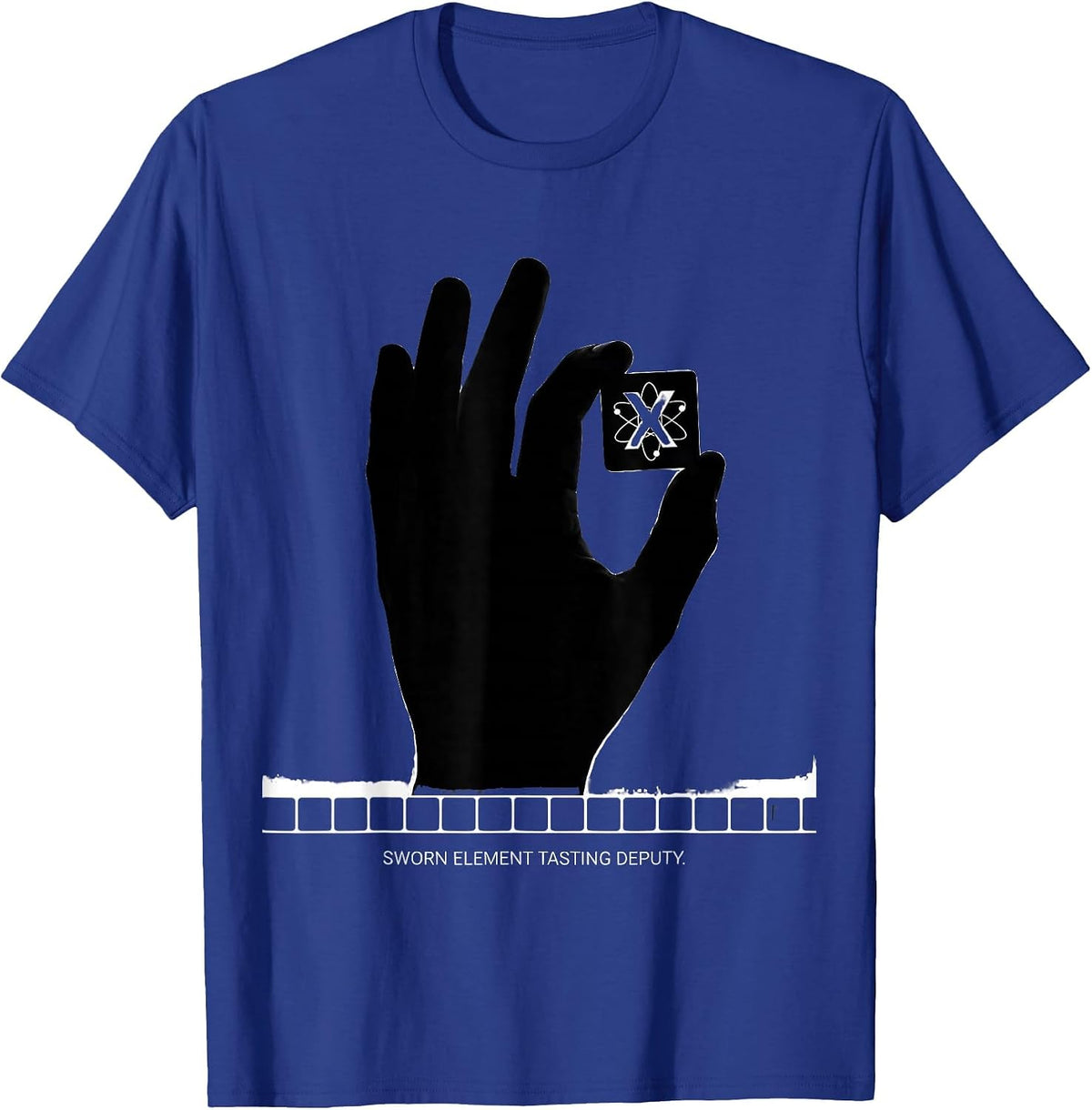 Men's Sworn Element Tasting Deputy Funny Science Teacher Gift T-Shirt - Royal Blue