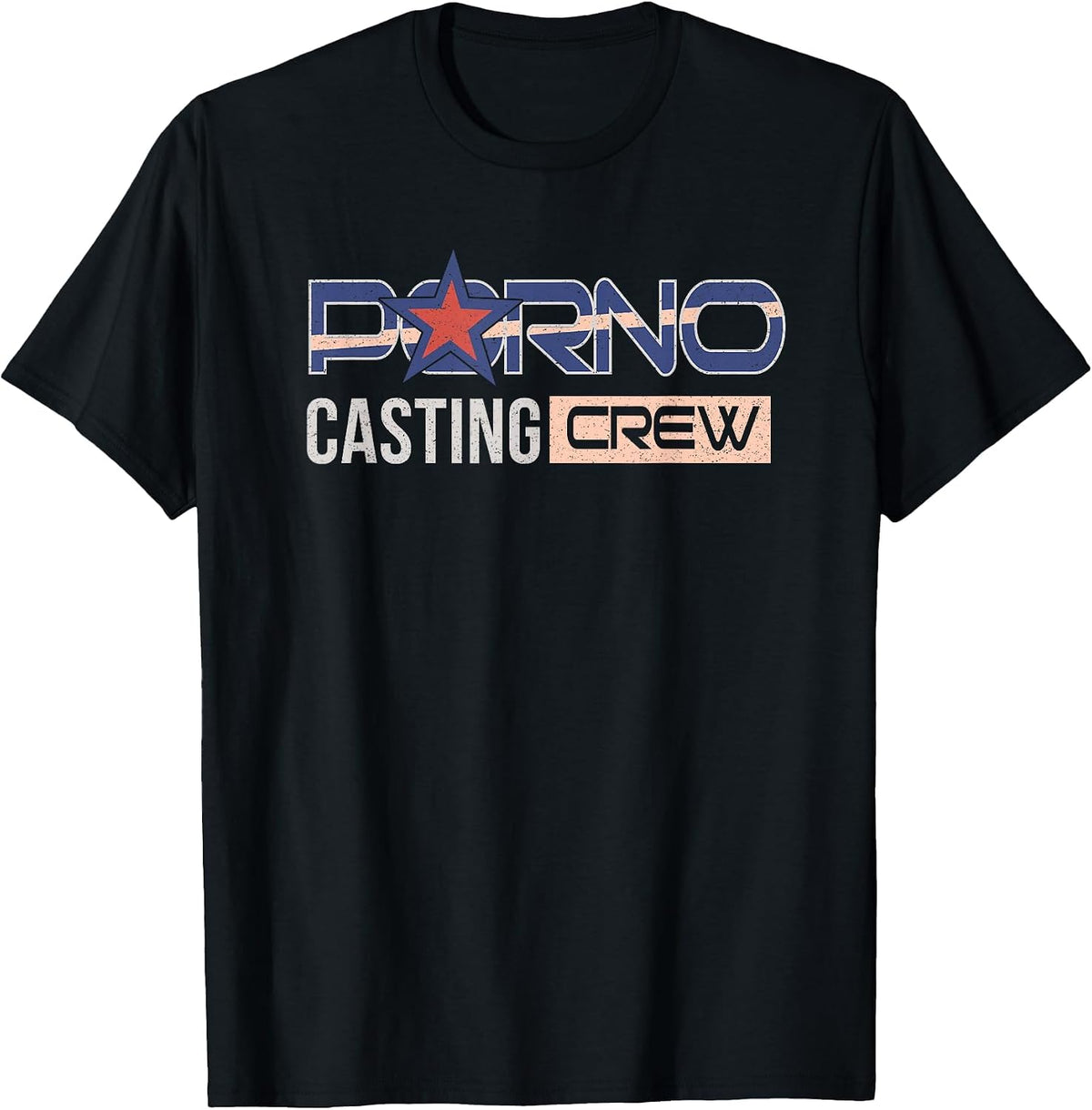 Porno Casting Crew Funny Porn Star Halloween Costume T-Shirt - Black