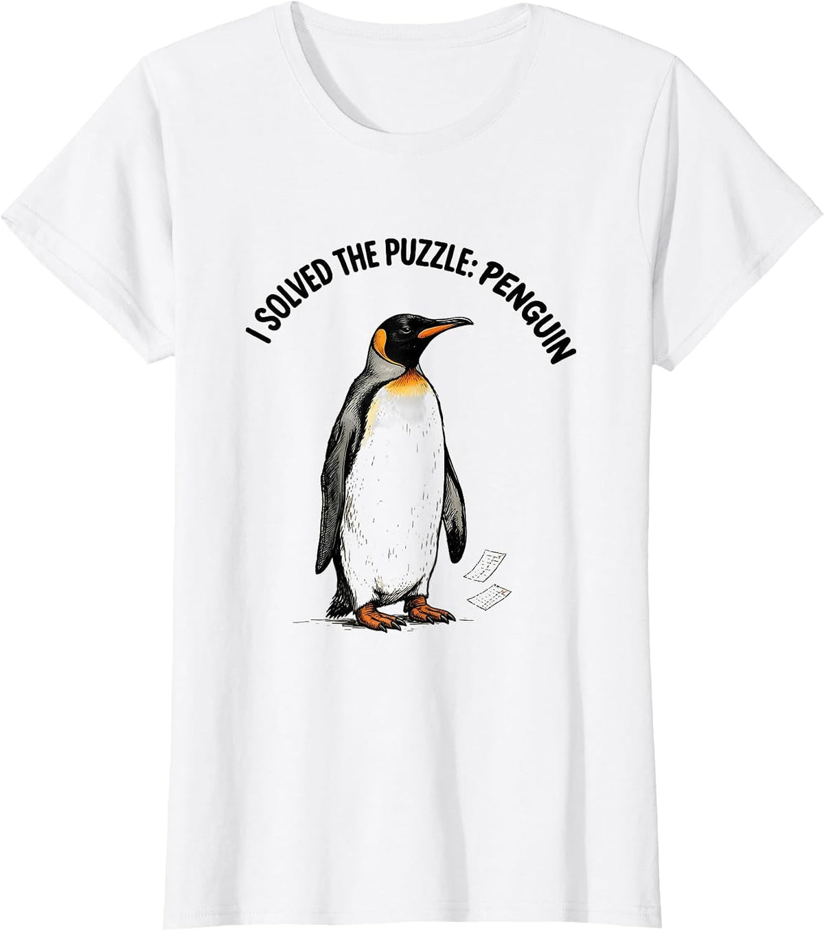 I Solved The Puzzle Penguin Funny Penguin Lover Humor T-Shirt - White