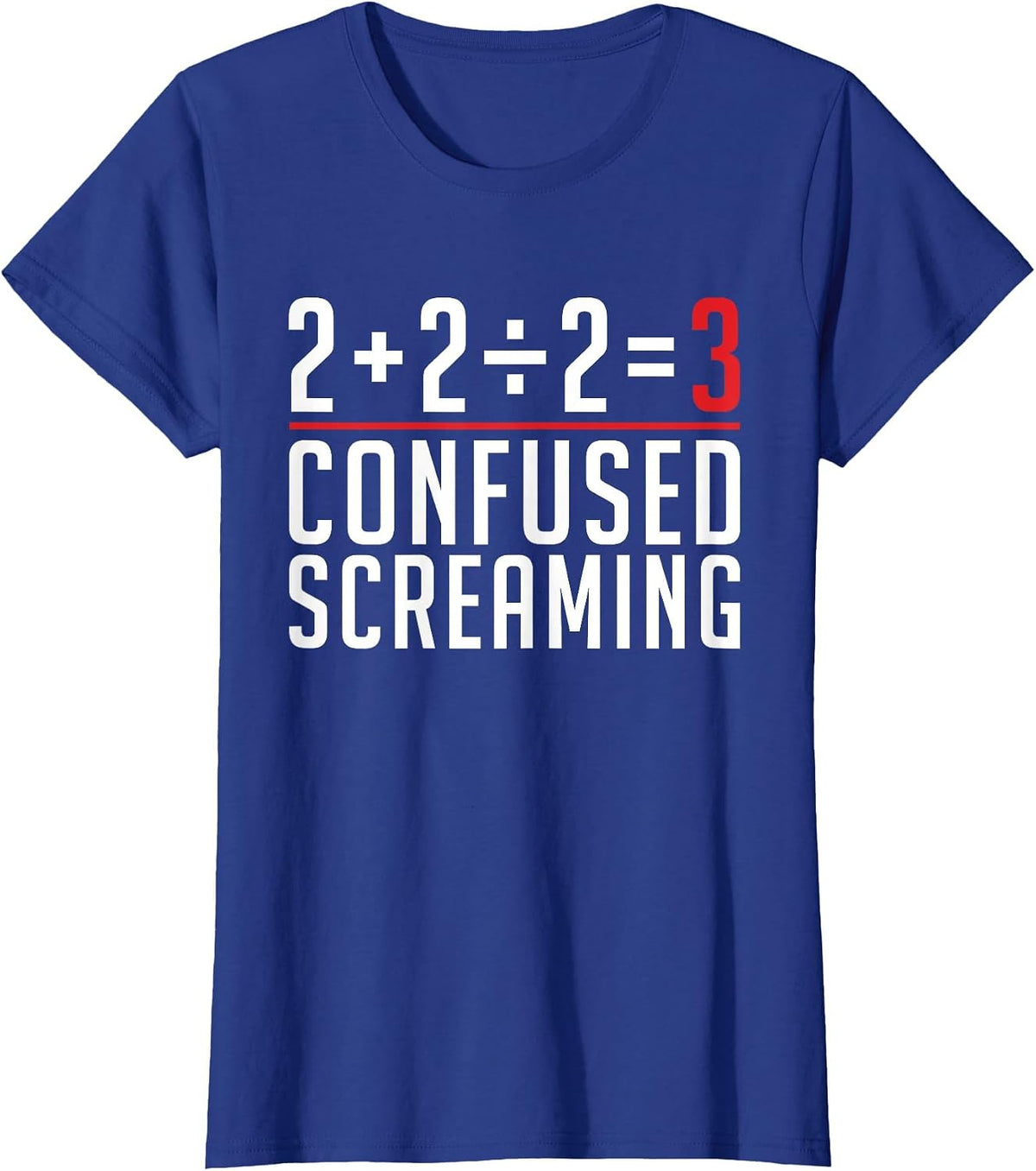 Confused Screaming School Funny Teaching Math T-Shirt - Royal Blue