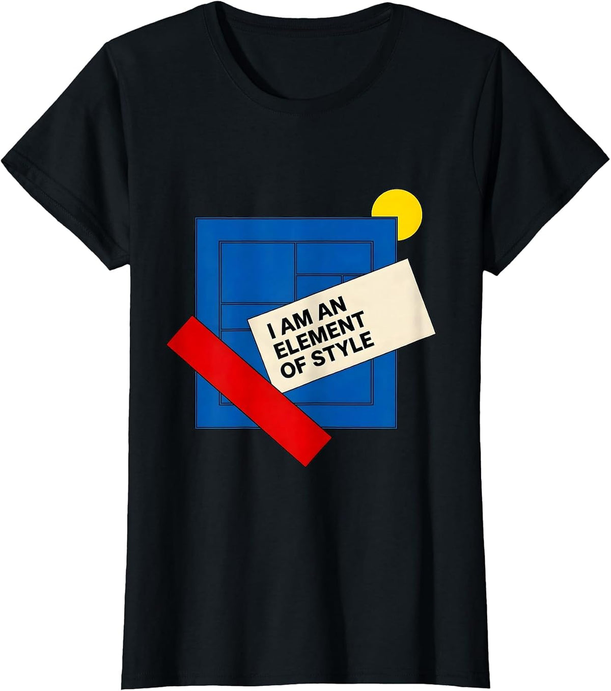 I Am An Element Of Style Bauhaus Modernist Chemistry Teacher T-Shirt - Black