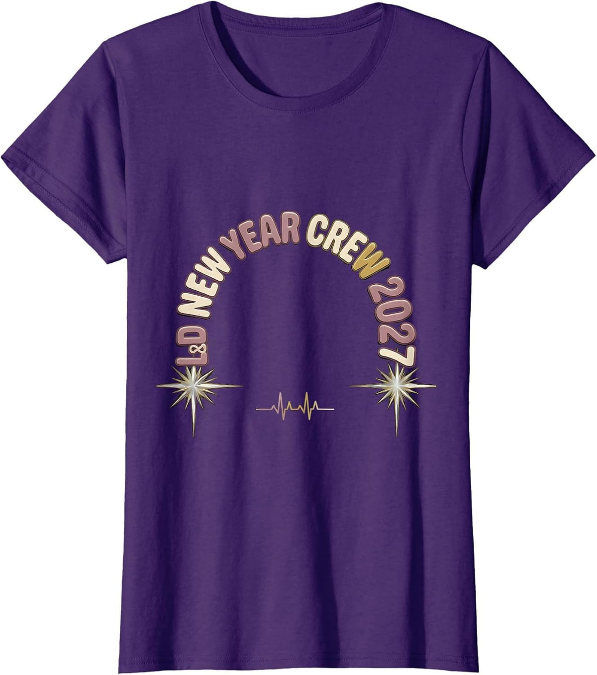 L&D New Year Crew 2027 Funny Nurse Crew New Years Eve Party T-Shirt - Purple