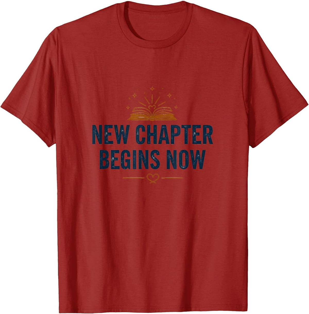 New Chapter Begins Now Inauguration Day Design T-Shirt - Cranberry Red