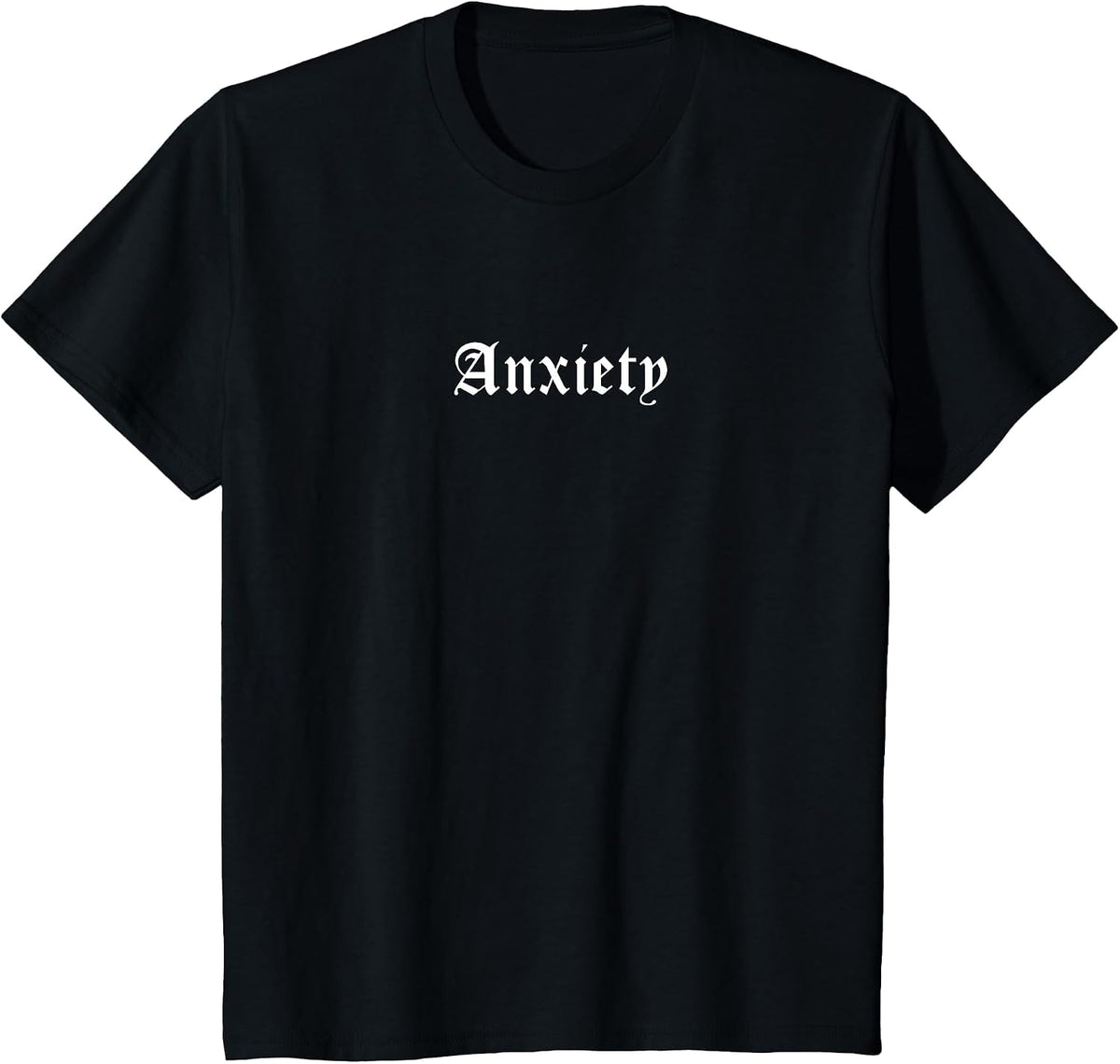 Anxiety Gothic Goth Alternative Alt Clothes Aesthetic Egirl T-Shirt - Black