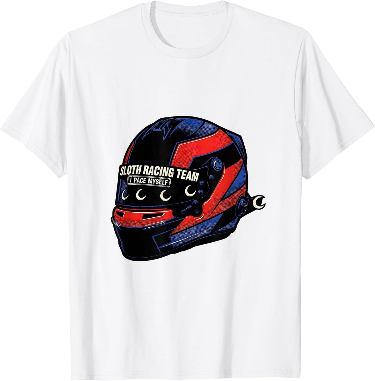 Men's Sloth Racing Team I Pace Myself Funny Sloth Lover Gift T-Shirt - White