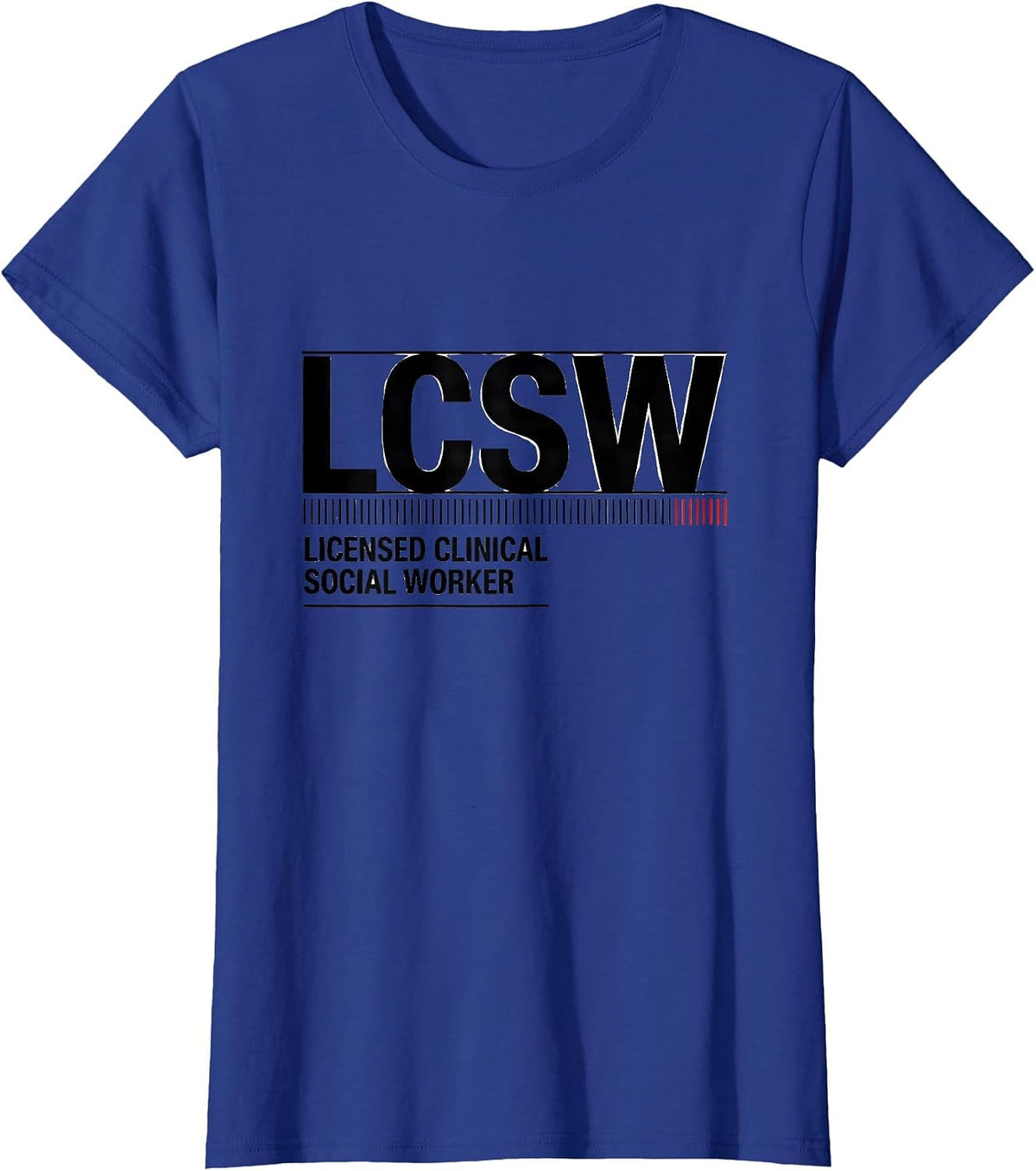 Women's LCSW Licensed Clinical Social Worker Minimalist Graduation T-Shirt - Royal Blue