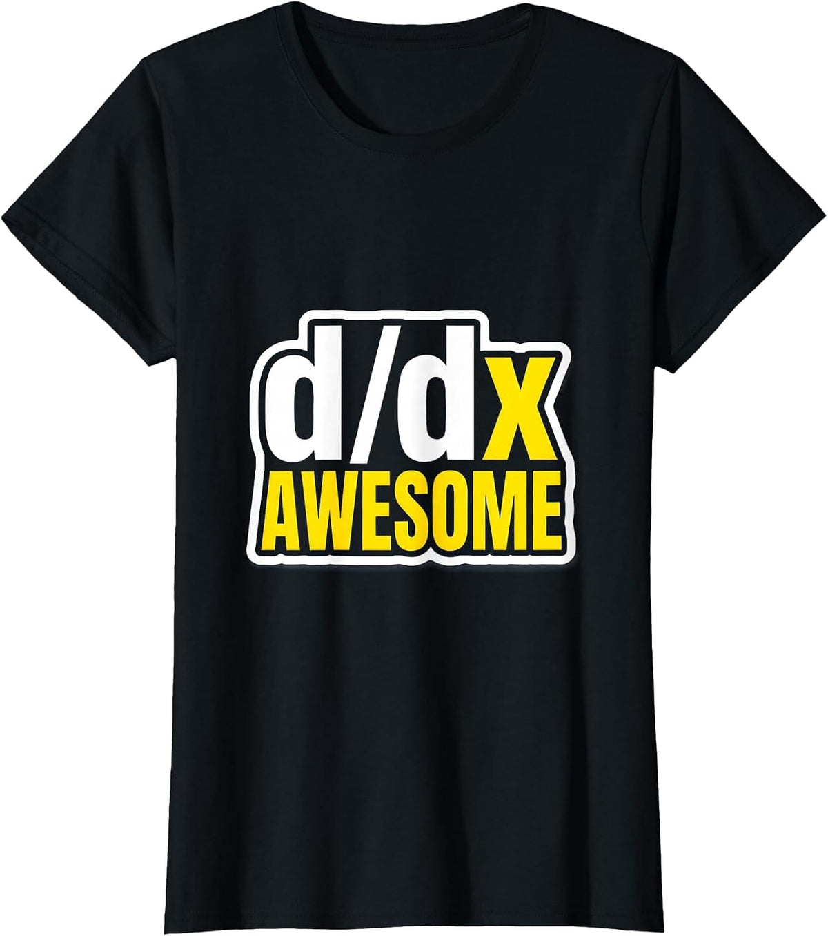 Derivative of Awesome Math Teacher Design T-Shirt - Black