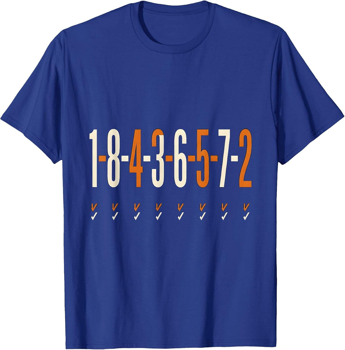 1-8-4-3-6-5-7-2 Funny Mechanic Car Guy Garage Humor T-Shirt - Royal Blue