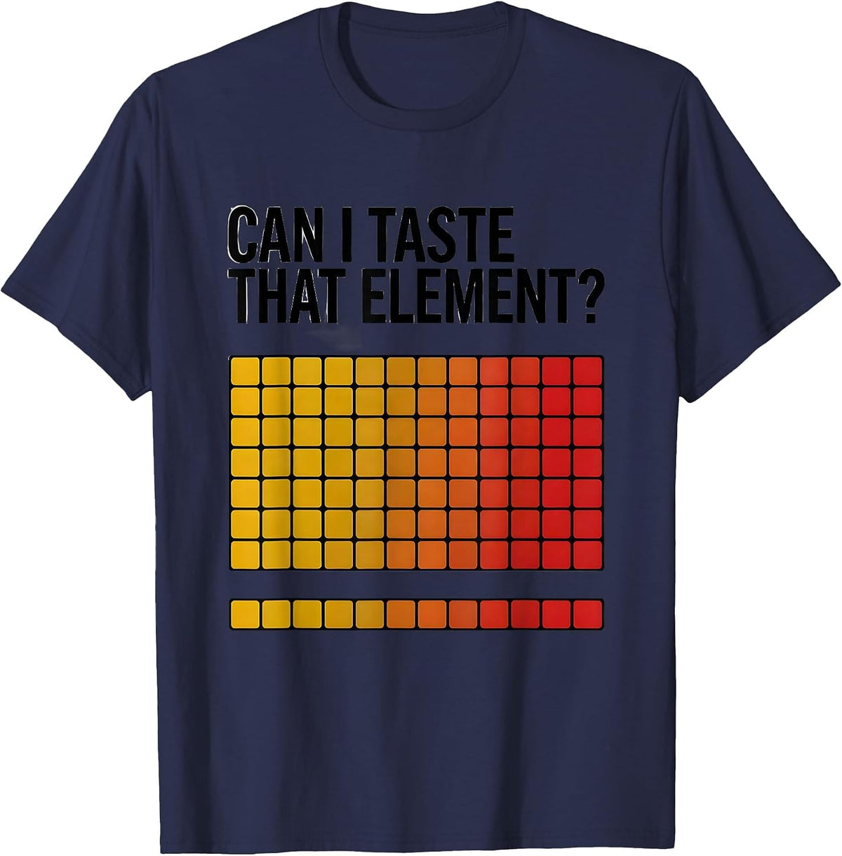 Men's Can I Taste That Element Funny Periodic Table Science T-Shirt - Navy Blue