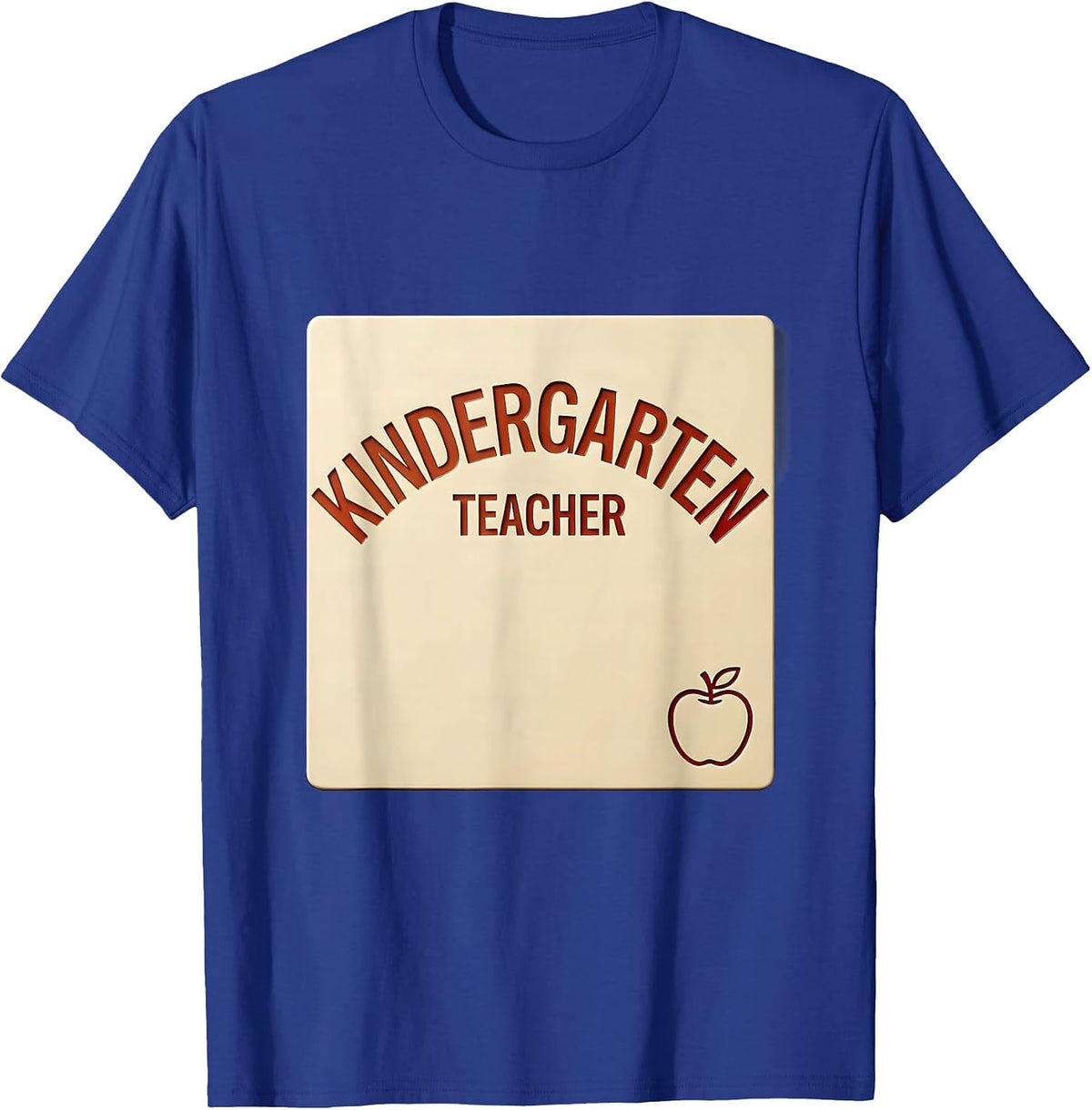 Kindergarten Teacher Cute Pencil Apple Back To School T-Shirt - Royal Blue