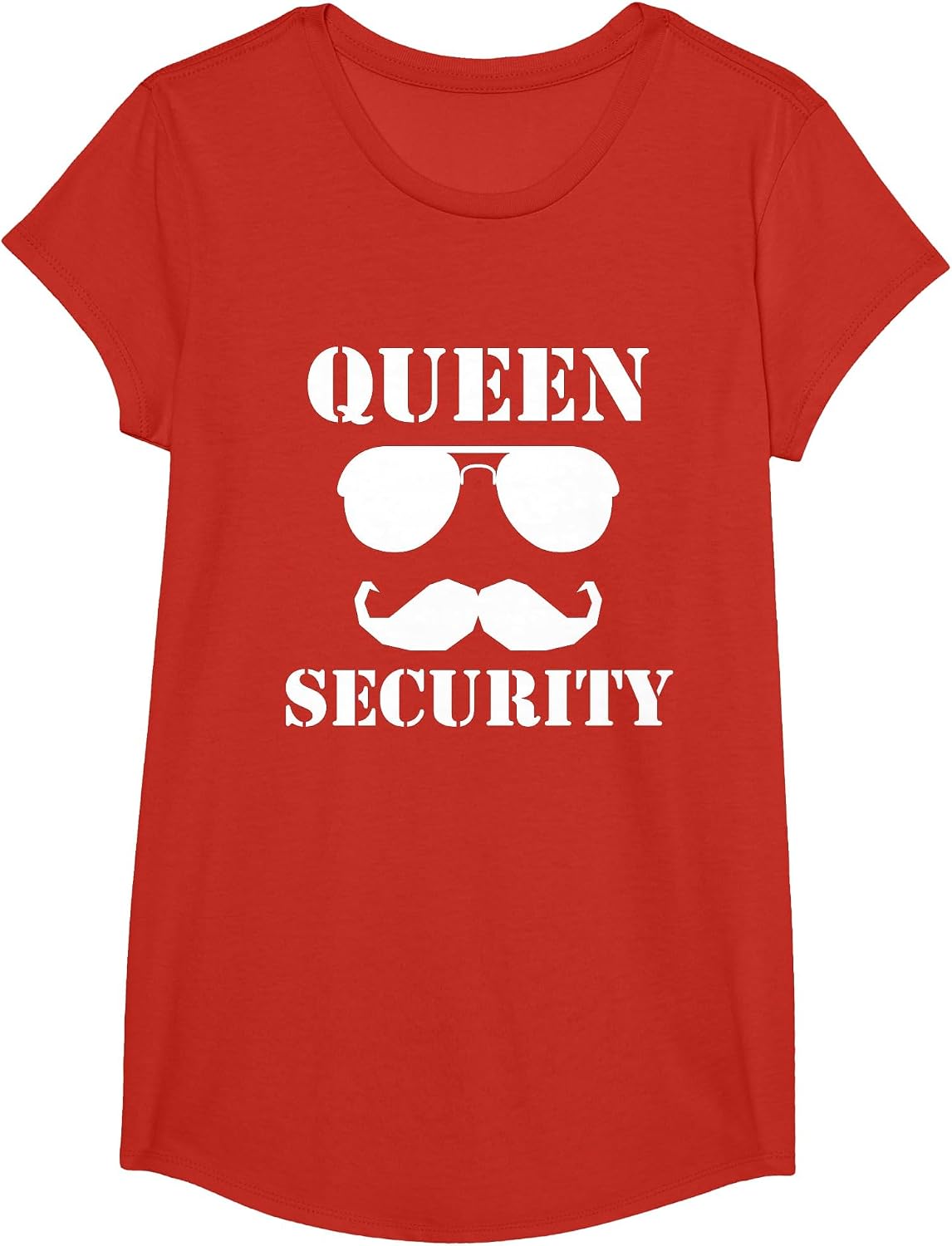 Queen Security Family Guardian Safety Patrol T-Shirt - Girls Red