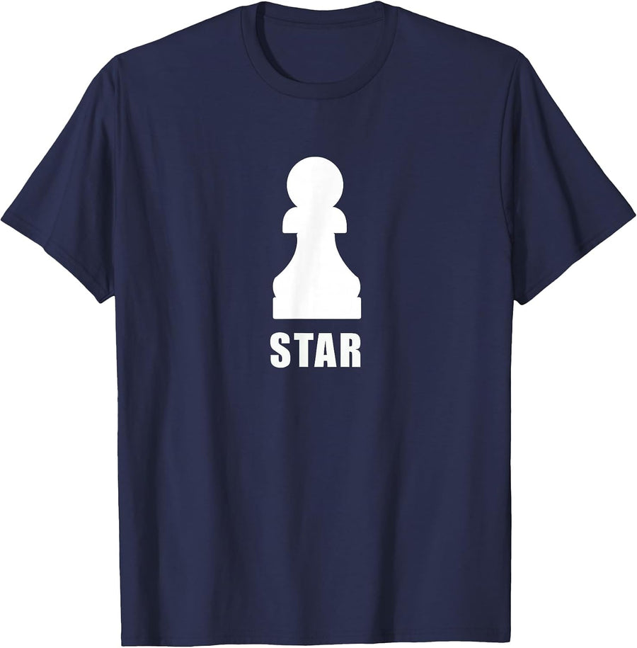 Pawn Star Chess T-Shirt - Navy Blue