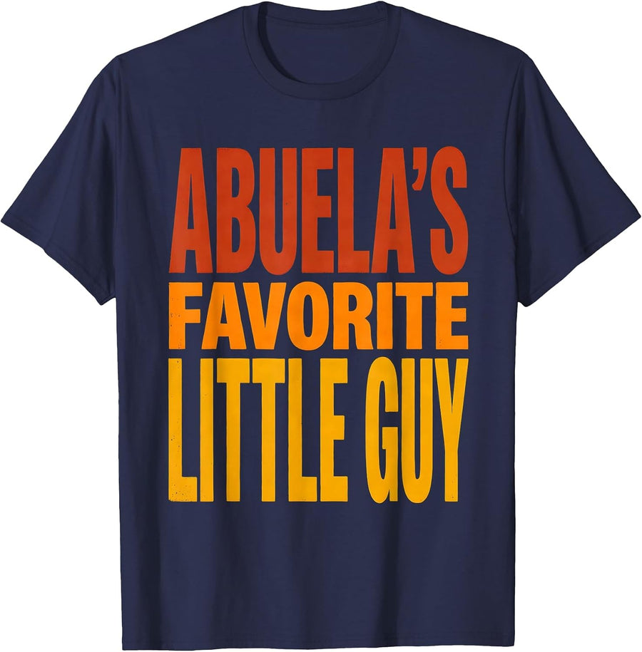 Abuela's Favorite Little Guy Mexican Heritage Design T-Shirt - Navy Blue