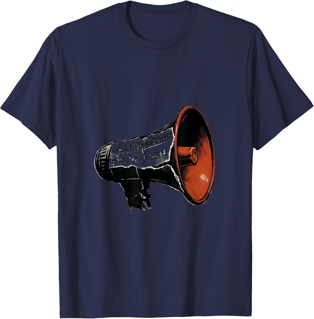 Men's I Used To Ask Permission Now I Speak For Public Ed Teacher T-Shirt - Navy Blue
