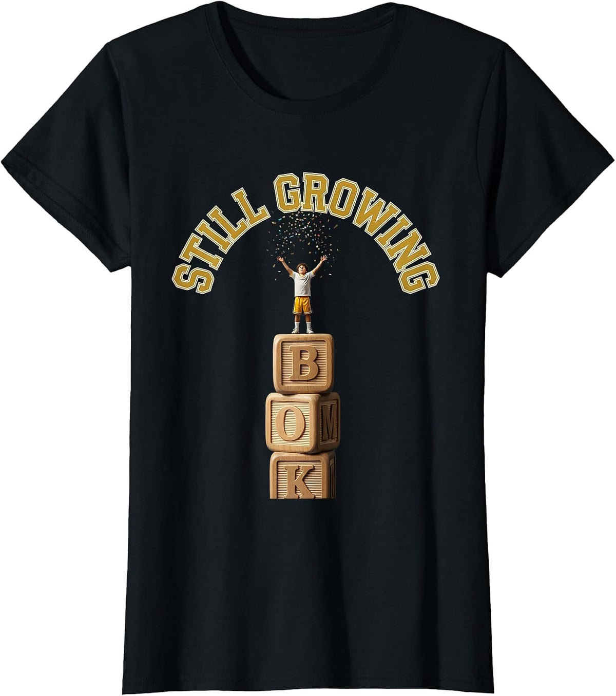 Still Growing Sports Growth Mindset Teacher Classroom T-Shirt - Black
