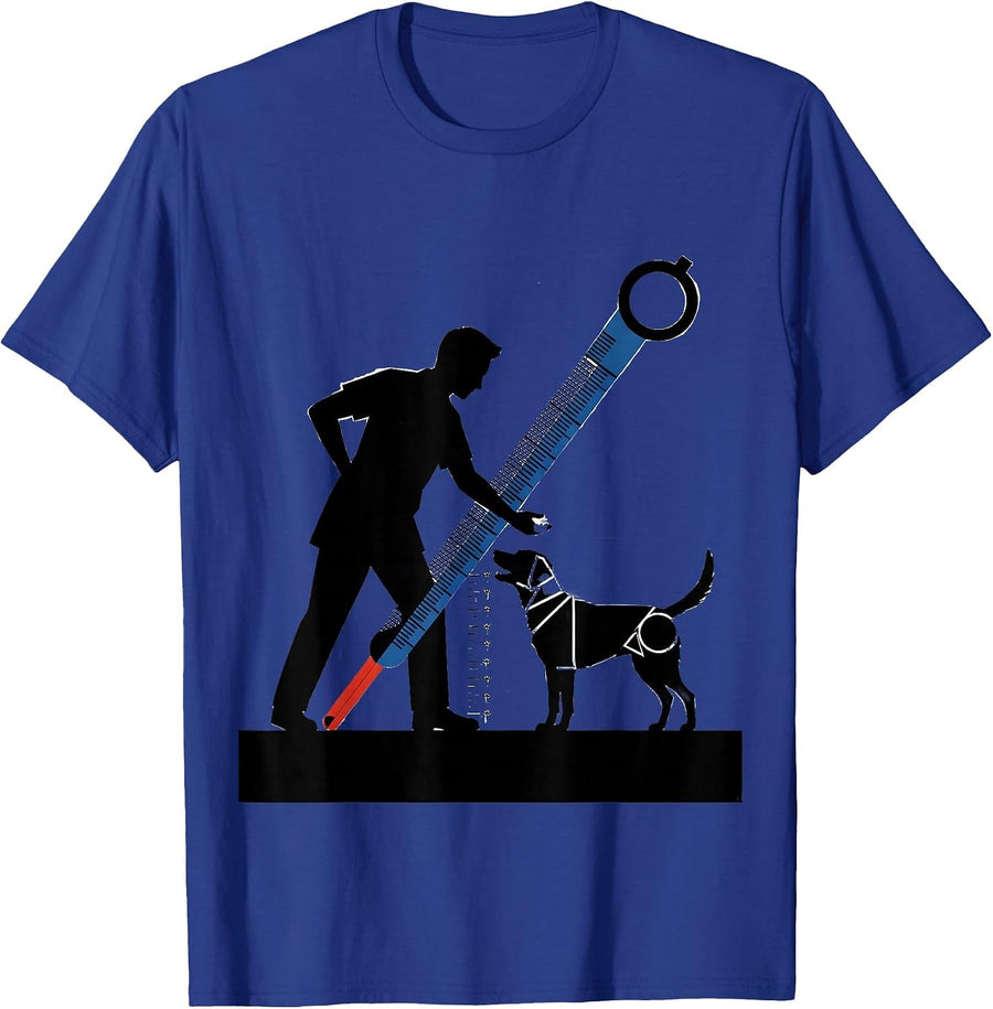 Geometric Vet Tech Silhouette Funny Veterinary Humor T-Shirt - Royal Blue